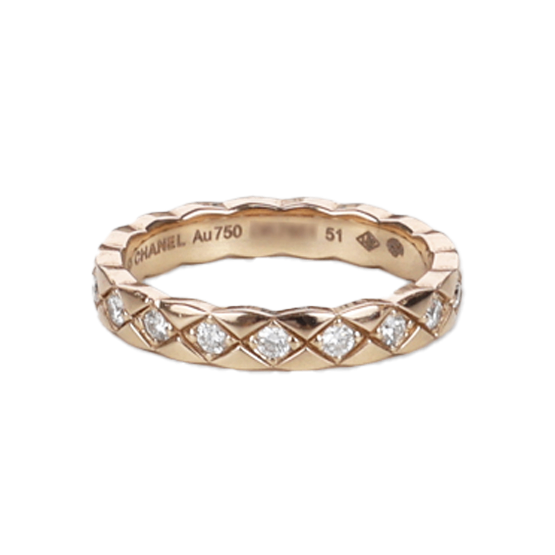 ITF96RNI8FOS Chanel Coco Crush Diamond Ring Beige Gold Mini