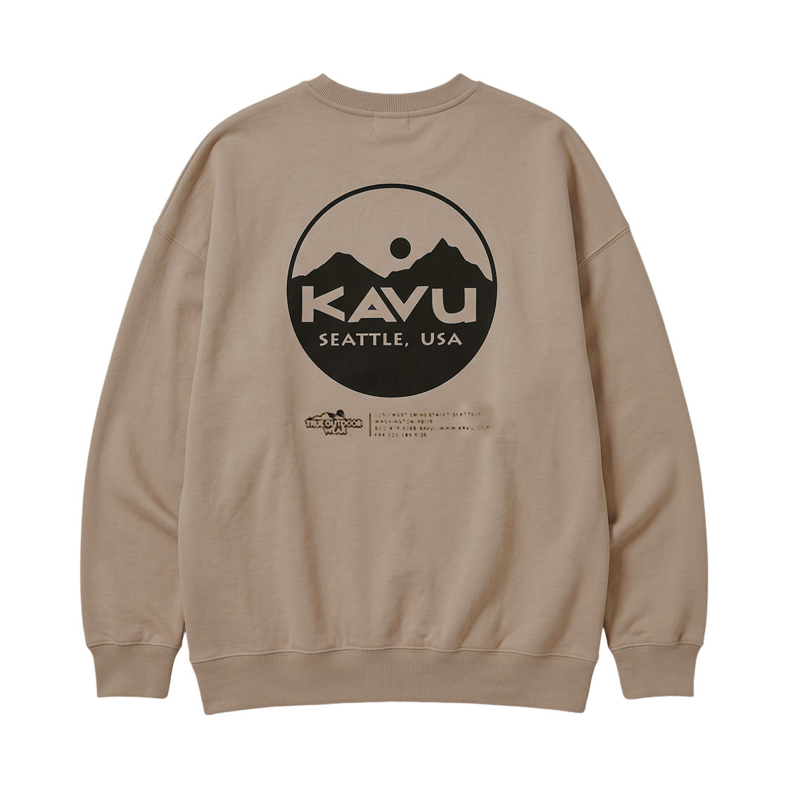프릭스 스토어 x 카부 스페셜 에디션 서클 로고 스웨트셔츠 베이지(Freak's Store x Kavu Special Edition Circle Logo Sweatshirt Beige)