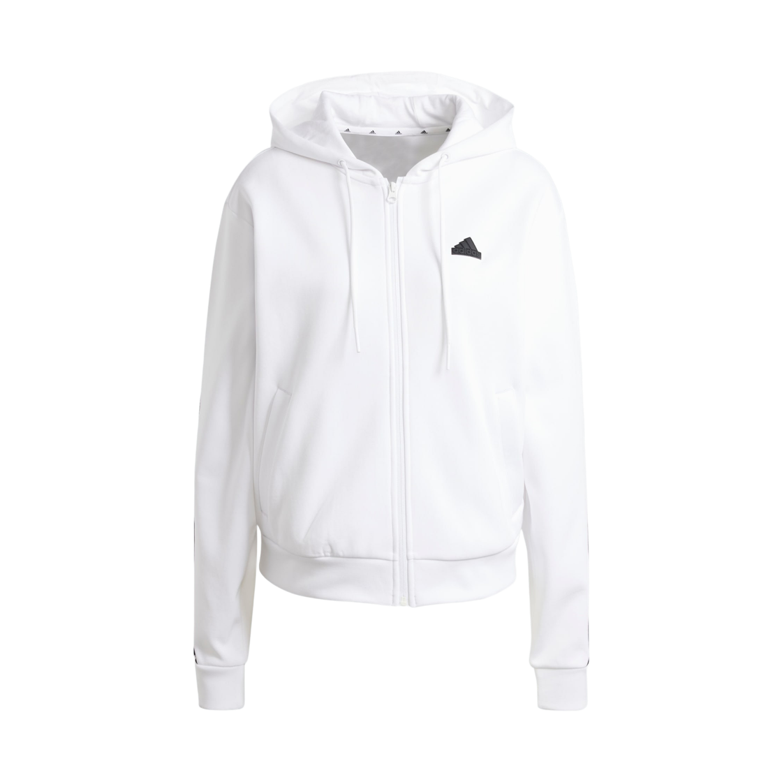 IW5254 (W) Adidas Future Icons 3-Stripes Full-Zip Hoodie White - KR Sizing