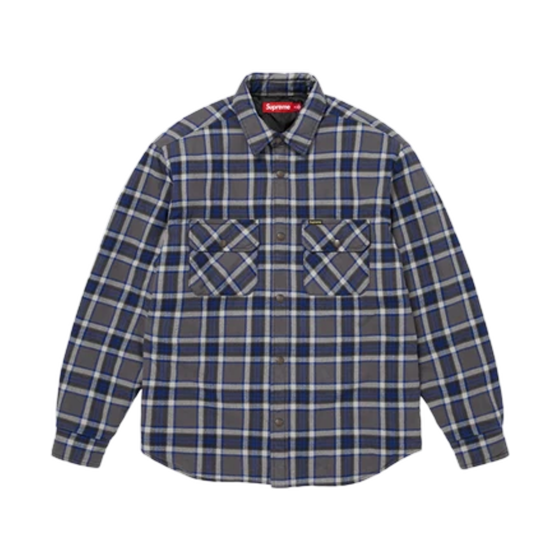 - Supreme Quilted Lined Flannel Snap Shirt Black - 26FW