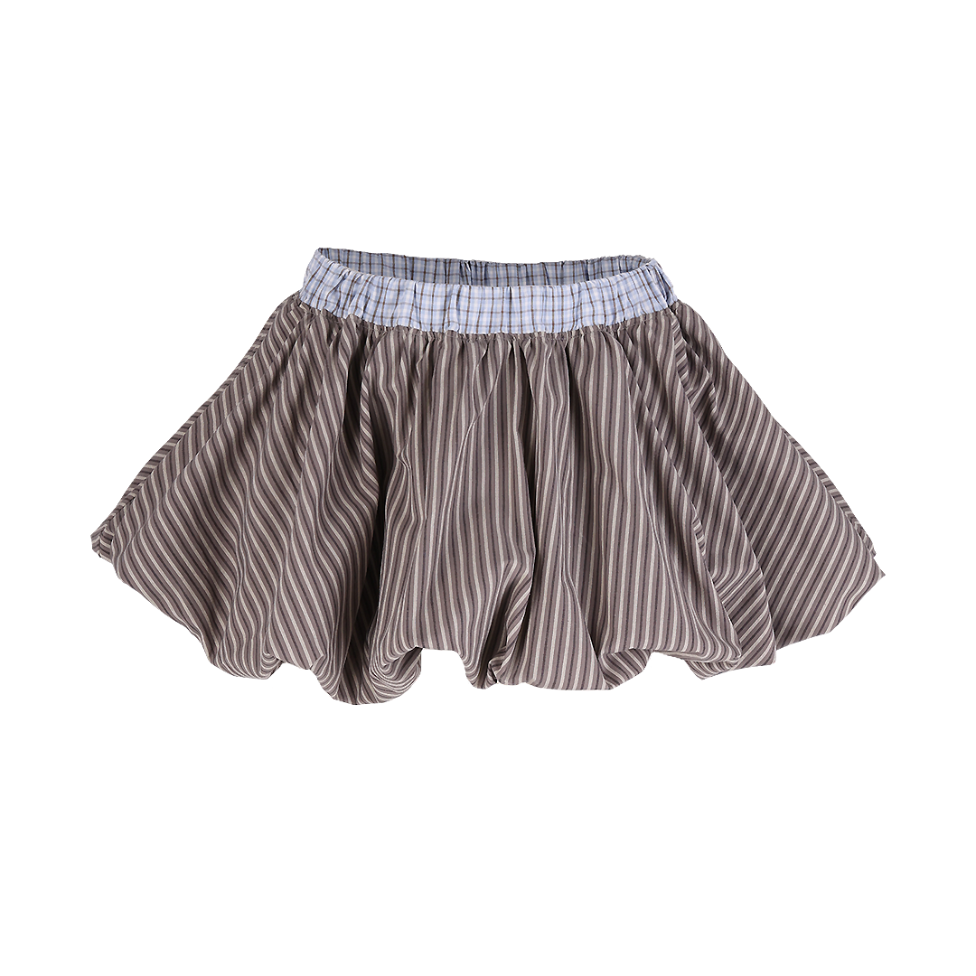 혼쿄 코지 믹스 벌룬 스커트 브라운(Honkyo Cozy Mix Balloon Skirt Brown)