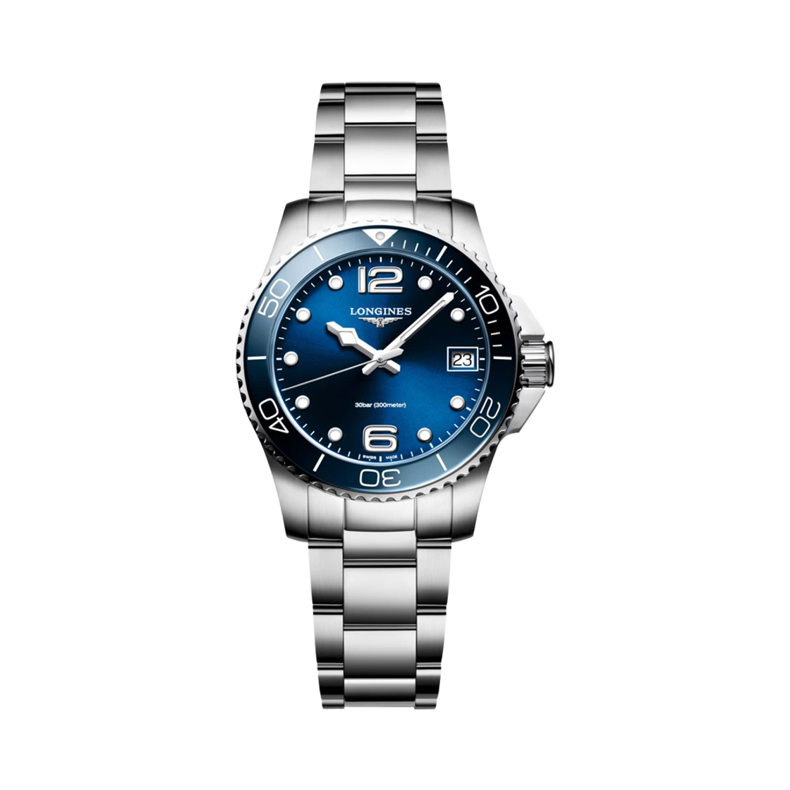 L3.370.4.96.6 [15% 쿠폰] (W) Longines Hydroconquest Quartz 32mm Stainless Steel Ceramic Blue
