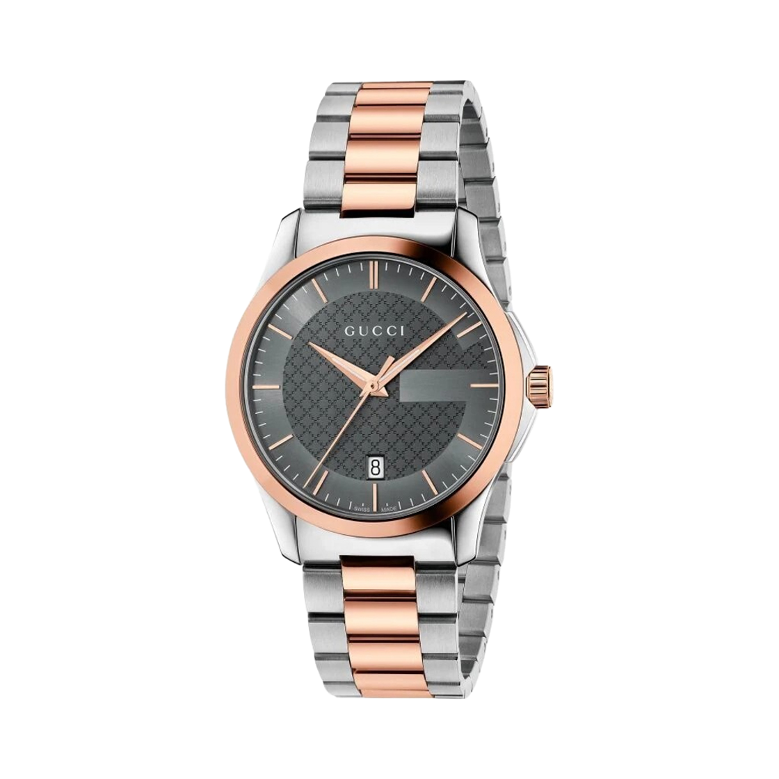 YA126446 [15% 쿠폰] Gucci G-Timeless Quartz 38mm Stainless Steel Silver Rose Gold