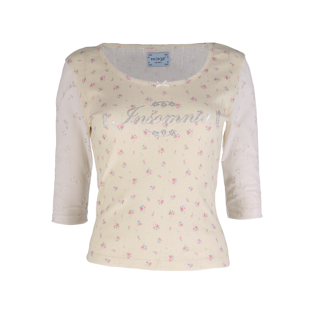 HKFW016 Honkyo Clover Punch Half Tee Yellow