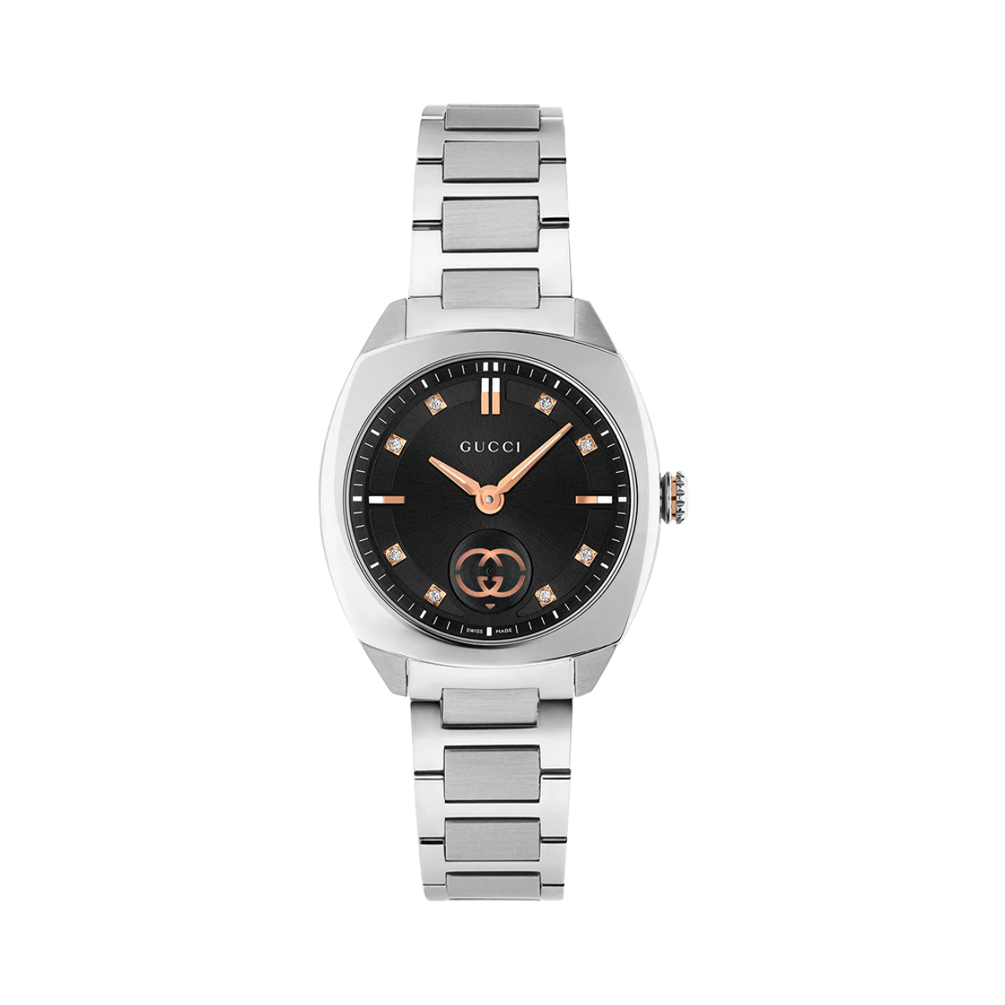 [15% 쿠폰] (W) 구찌 인터로킹 쿼츠 29mm 스테인리스 스틸 블랙([15% 쿠폰] (W) Gucci Interlocking Quartz 29mm Stainless Steel Black) - 2