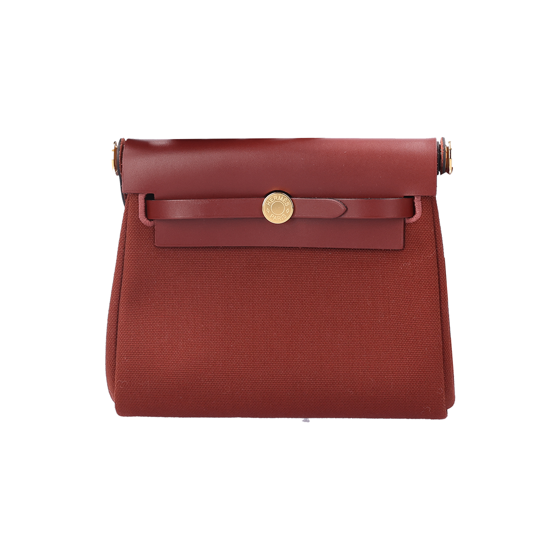 ITOOFJ4H4KE2 Hermes Herbag Zip 20 Bag Military Canvas Hunter Cowhide & Rouge Ash