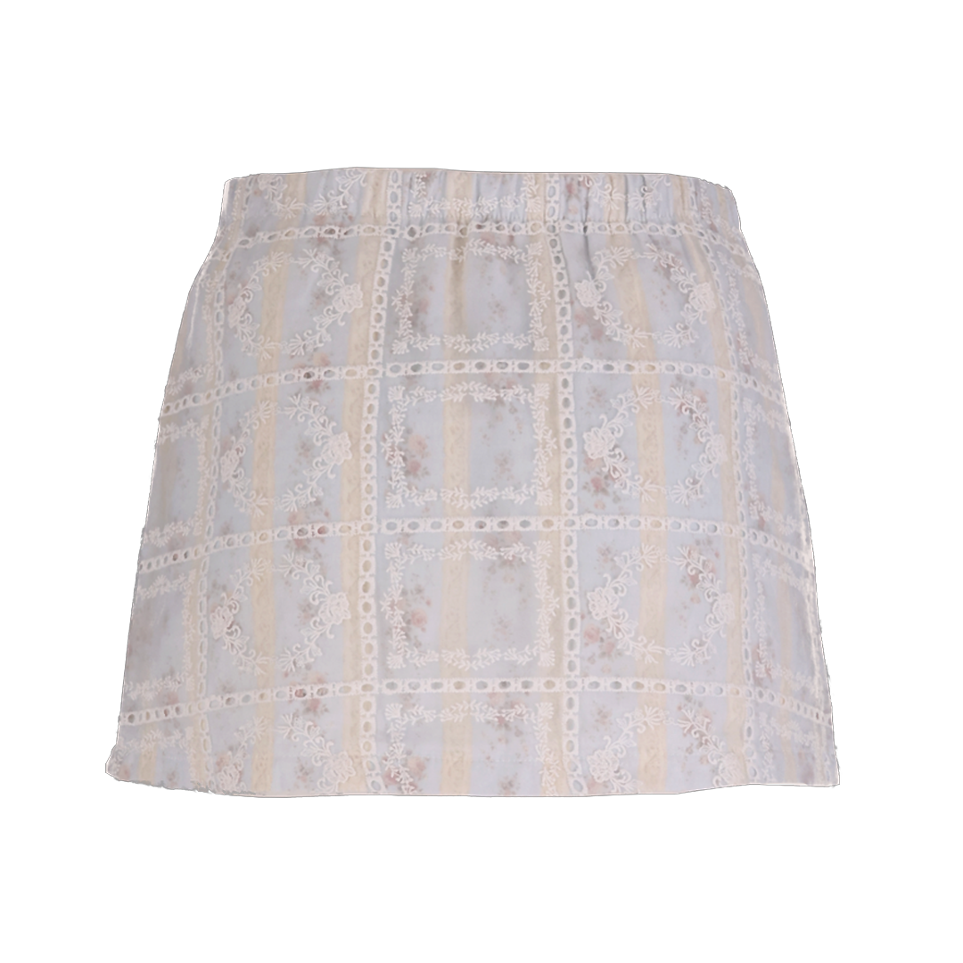 혼쿄 버튼 레이어드 레이시 스코트 스카이블루(Honkyo Button Layered Lacey Skort Skyblue) - 2