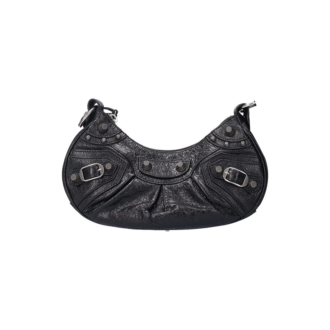 ITWWKLO6JJPL Balenciaga Le Cagole Shoulder Bag Arena Lambskin Black