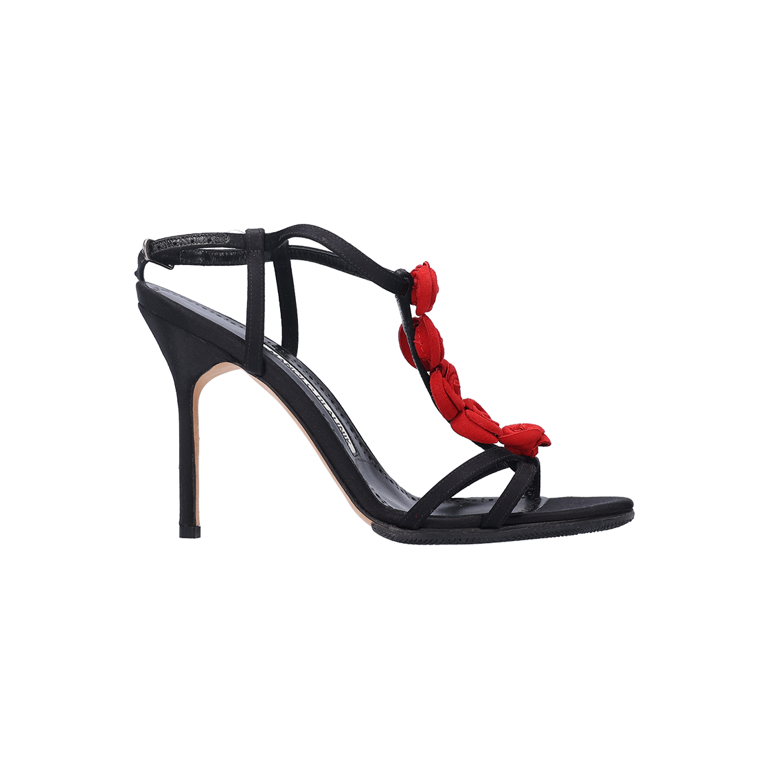 ITHIPDMGWWCF Manolo Blahnik Rose Sandal Heel Black