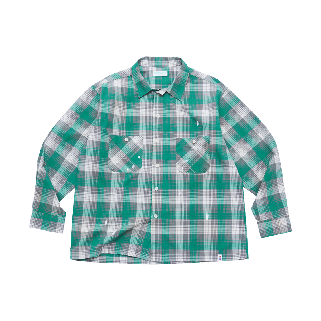 잼커빙 올드 다이드 셔츠 빈티지 그린(Jamcurving Old Dyed Shirts Vtg green) - 1