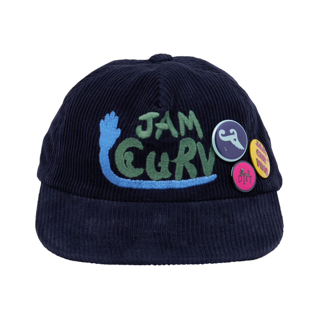 잼커빙 커브 핀 캡 코듀로이 네이비(Jamcurving Curve Pin Cap Corduroy Navy)