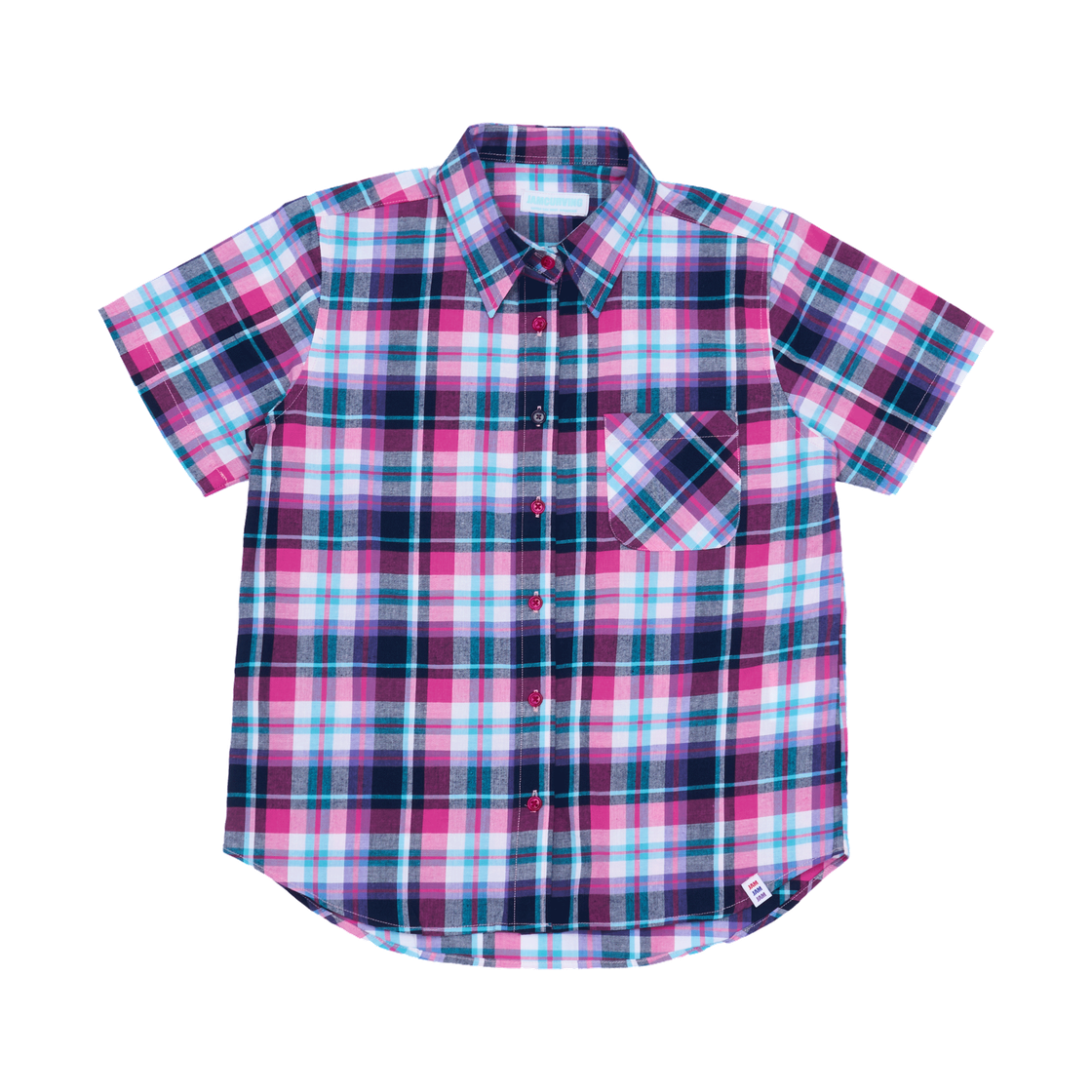 잼커빙 레스트런트 셔츠 네이비 핑크(Jamcurving Restrant Shirts Navy Pink) - 1