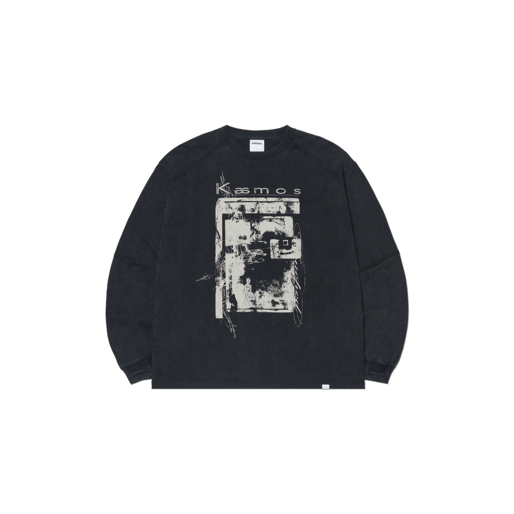 [KREAM 단독] 노매뉴얼 x 터치드 카모스 롱슬리브 티 워시드 블랙([KREAM 단독] NOMANUAL x TOUCHED Kaamos Long Sleeve Tee Washed Black) - 1