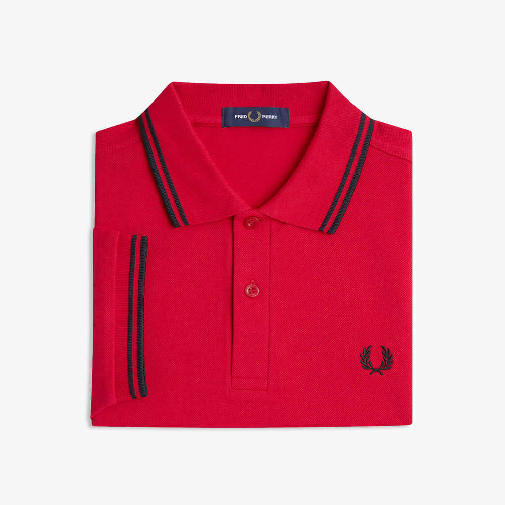 프레드페리 M3600 트윈 팁 프레드페리 셔츠 잉글리쉬로즈레드/블랙(Fred Perry M3600 Twin Tipped Fred Perry Shirt English Rose Red/Black) - 6