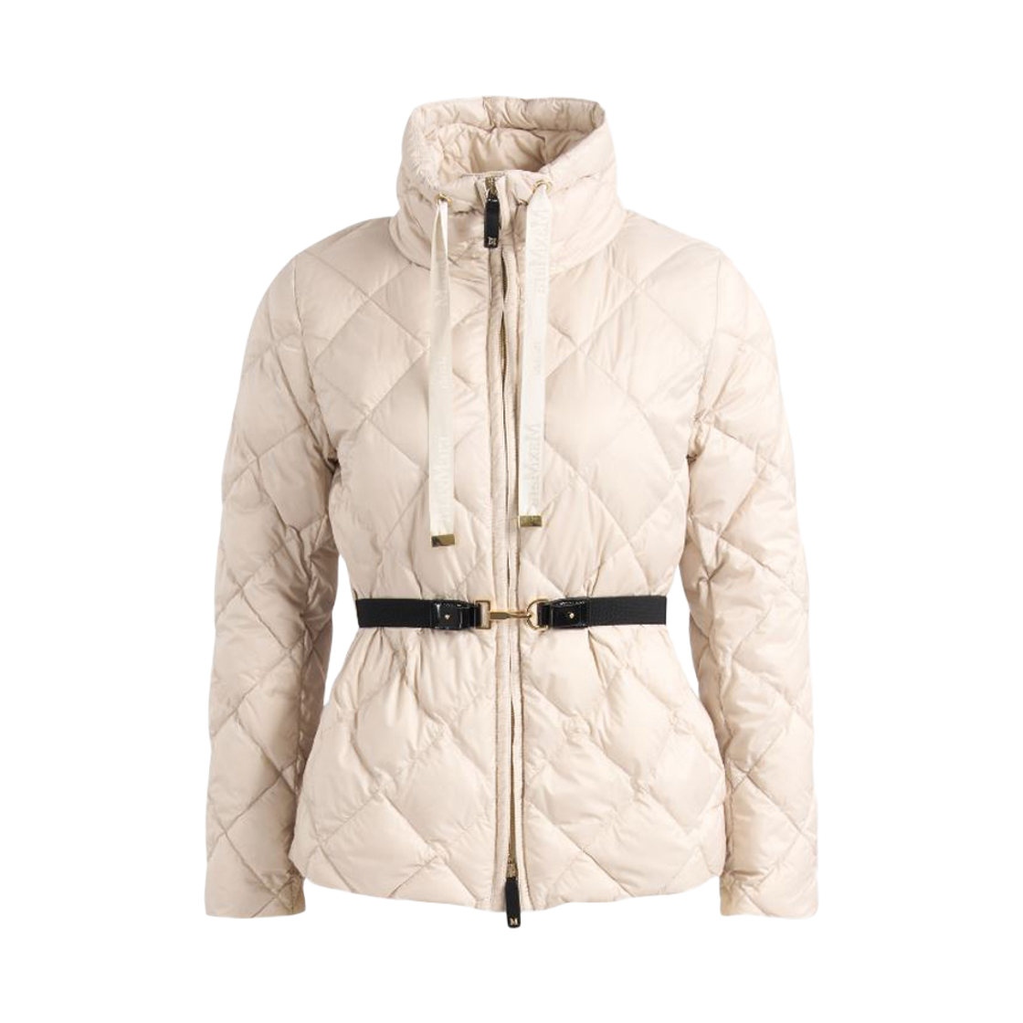 2619481024 031 [15% 쿠폰] Max Mara Softb Belted Quilted Padded Jacket Whitesand