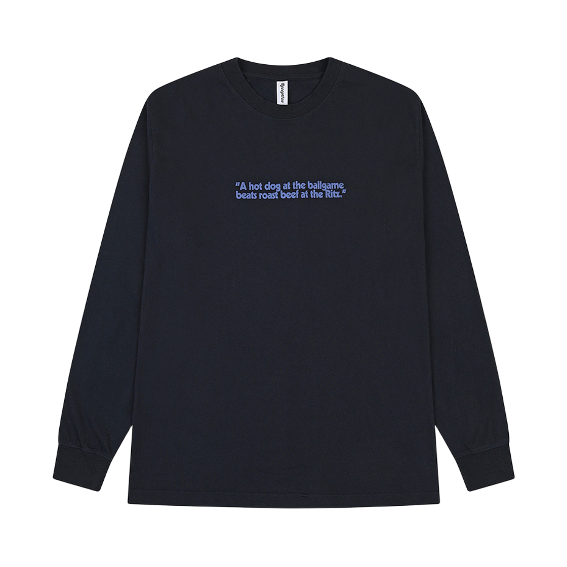 피어 리셉션 롱 슬리브 티 리츠 코튼 싱글 저지 다크 네이비(PEER Reciption LS Tee Ritz Cotton Single Jersey Dark Navy)