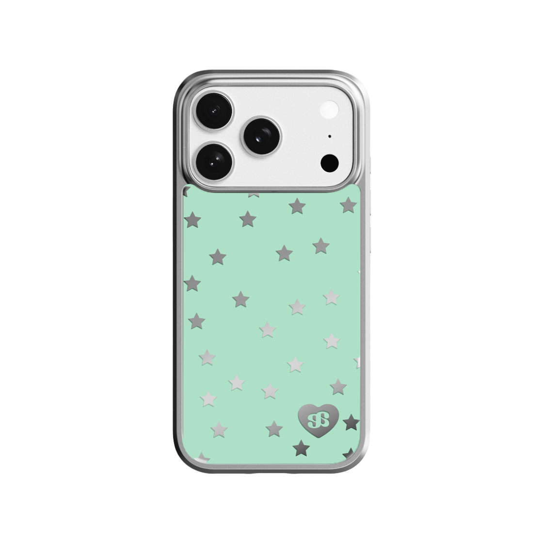 E2605_0018 EARPEARP Mini Star Mint Magsafe Mirror Case Silver