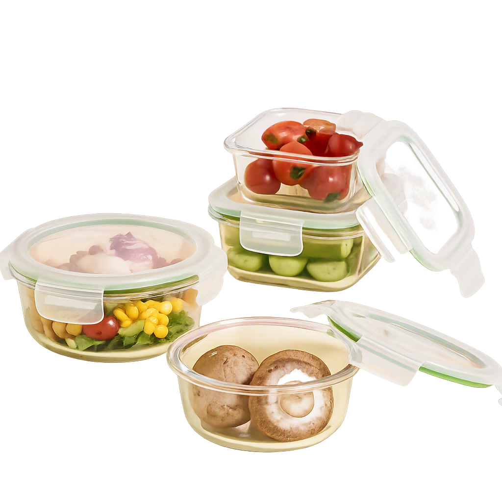 COR192 Corelle Coordinates Breeze Glass Airtight Container Mixed Set of 4