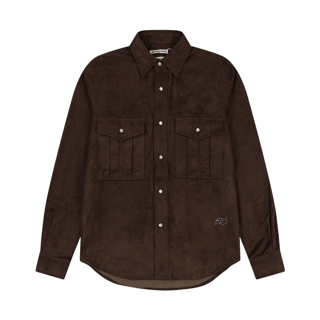 피어 벌스데이수트 코튼 스웨이드 사파리 셔츠 브라운(PEER Birthdaysuit Cotton Suede Safari Shirts Brown) - 1