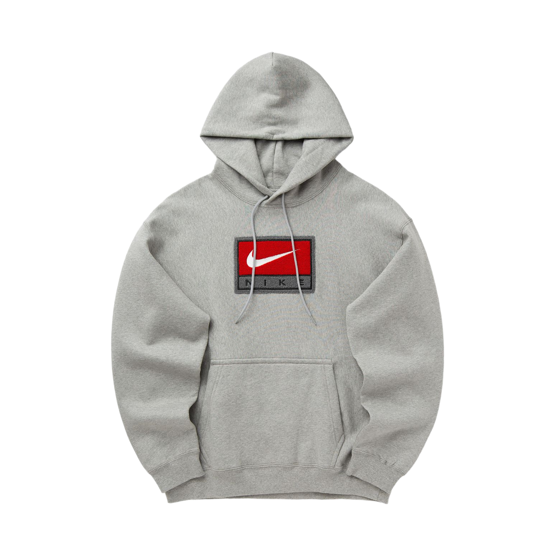IF1259-063 Nike Solo Swoosh Fleece Pullover Hoodie Dark Grey Heather White - Asia