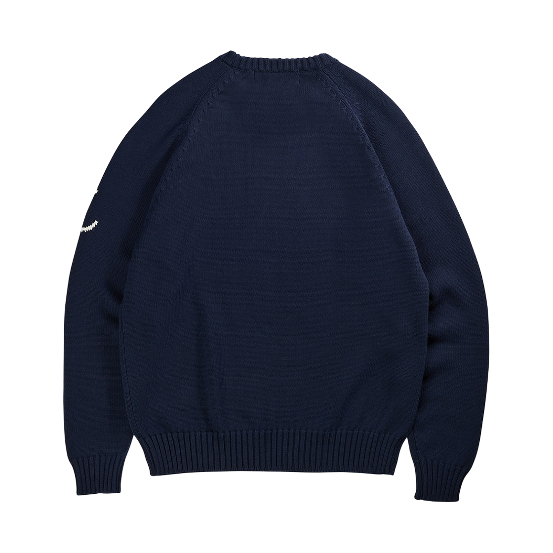 건지울른스 코튼 나그랑 크루넥 스웨터 네이비(Guernsey Woollens Cotton Raglan Crewneck Sweater Navy) - 2