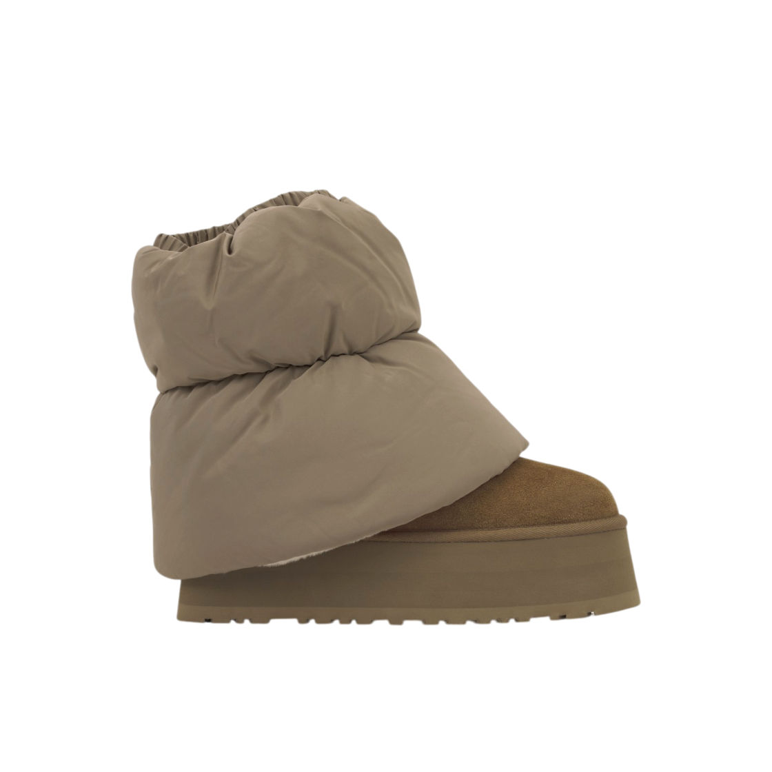1158275-AHS (W) UGG Classic Mini Dipper Puffer Amphora Chestnut