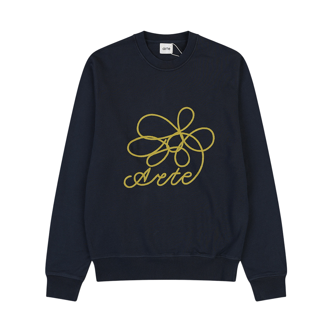 A14CMT0001NV PEER Arte Antwerp Flower Logo Crewneck Navy