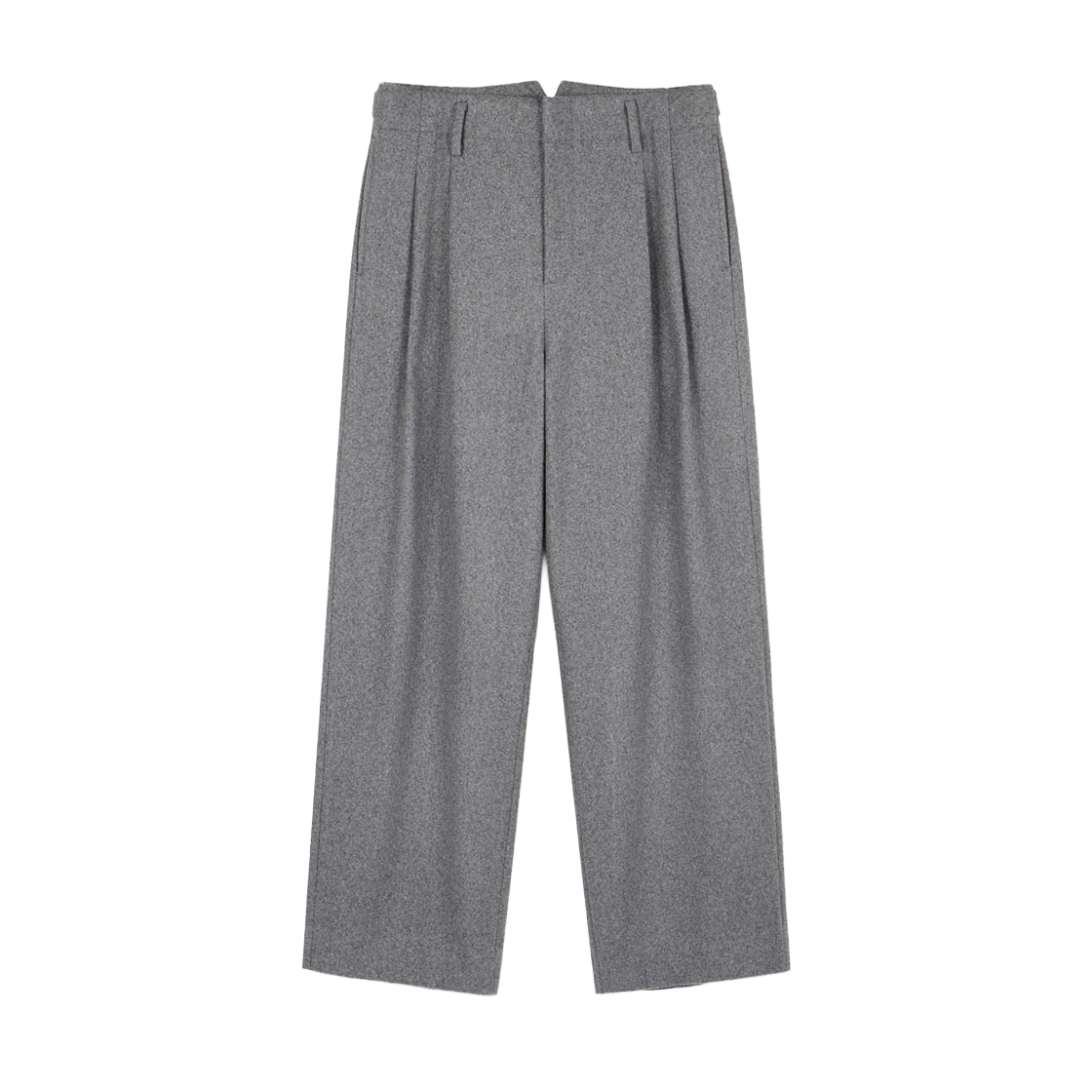 TNPA6F201G2 TNGT Two Tuck Wool Wide-Leg Pants Grey