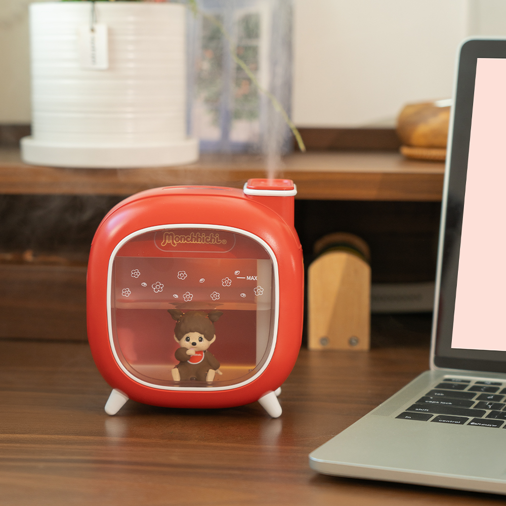 로이체 몬치치 피규어 LED 무드등 충전식 저소음 듀얼 초음파 가습기(Royche Monchhichi Figure LED Mood Light Rechargeable Low Noise Dual Ultrasonic Humidifier) - 5
