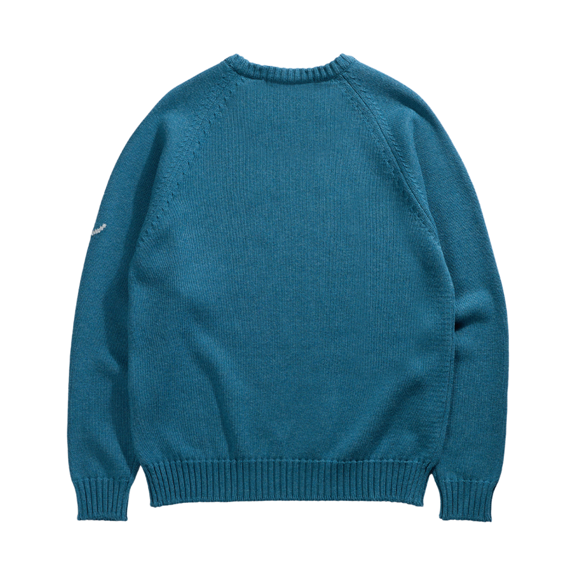 건지울른스 코튼 나그랑 크루넥 스웨터 틸 블루(Guernsey Woollens Cotton Raglan Crewneck Sweater Teal Blue) - 2