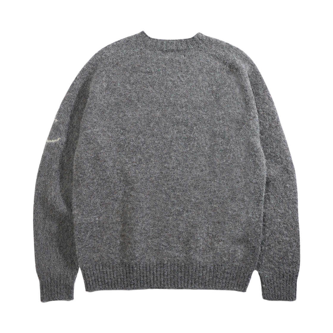 건지울른스 셔틀랜드울 쉐기독 홀가먼트 스웨터 던 그레이(Guernsey Woollens Shetland Wool Shaggy Dog Wholegarment Sweater Dawn Grey) - 2