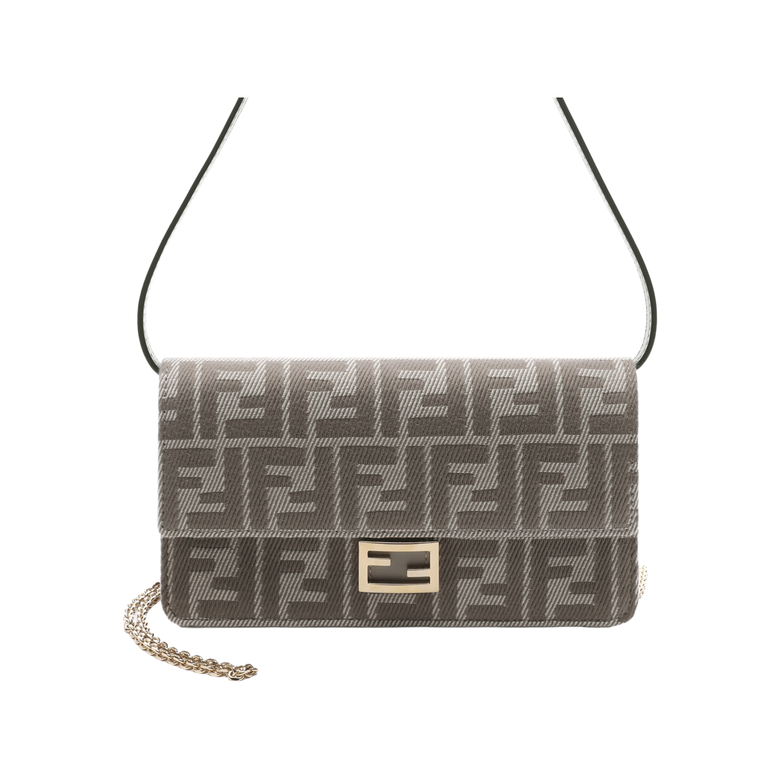 [15% 쿠폰] 펜디 FF 자카드 체인 바게트 월렛 베이지([15% 쿠폰] Fendi FF Jacquard Wallet on Chain Baguette Beige) - 2