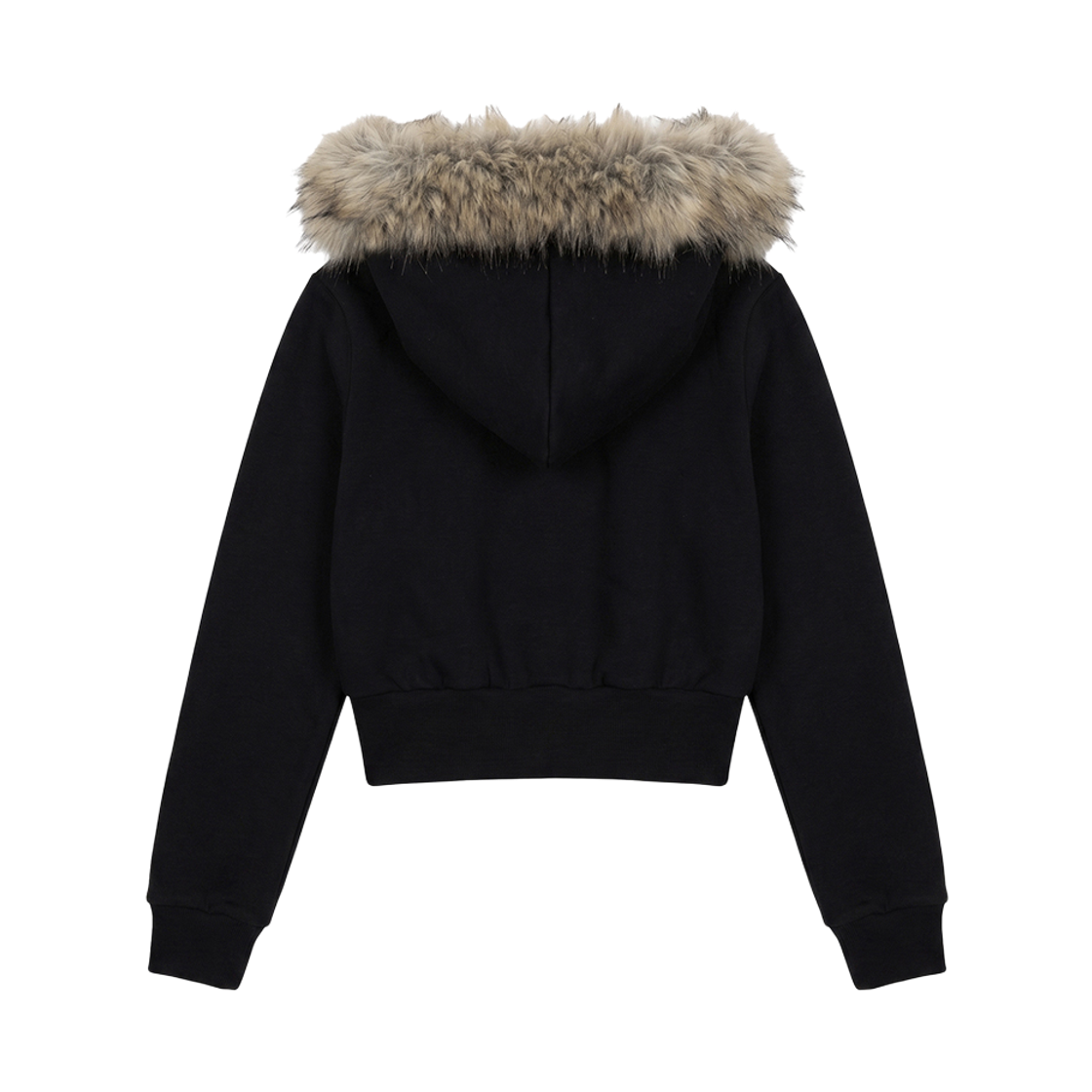 분트 슬림 핏 퍼 트리밍 후드 집업 블랙(VOONT Slim Fit Fur Trimming Hood Zip-Up (BLACK)) - 2