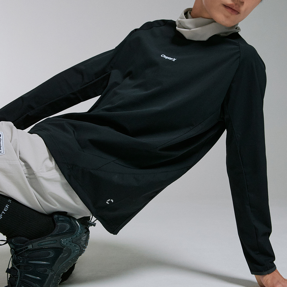 챕터엑스 퀵 드라이 커버드 레이어 블랙(Chapter.X Quick-Dry Covered Layer Top Black) - 4