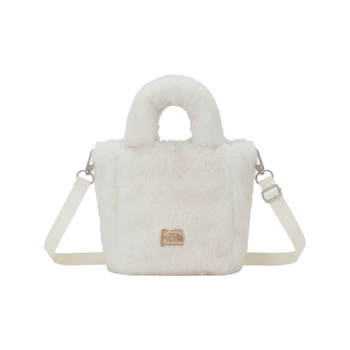 NN2PS69K The North Face White Label Ella Tote Bag Mini Fur Ivory - 26FW