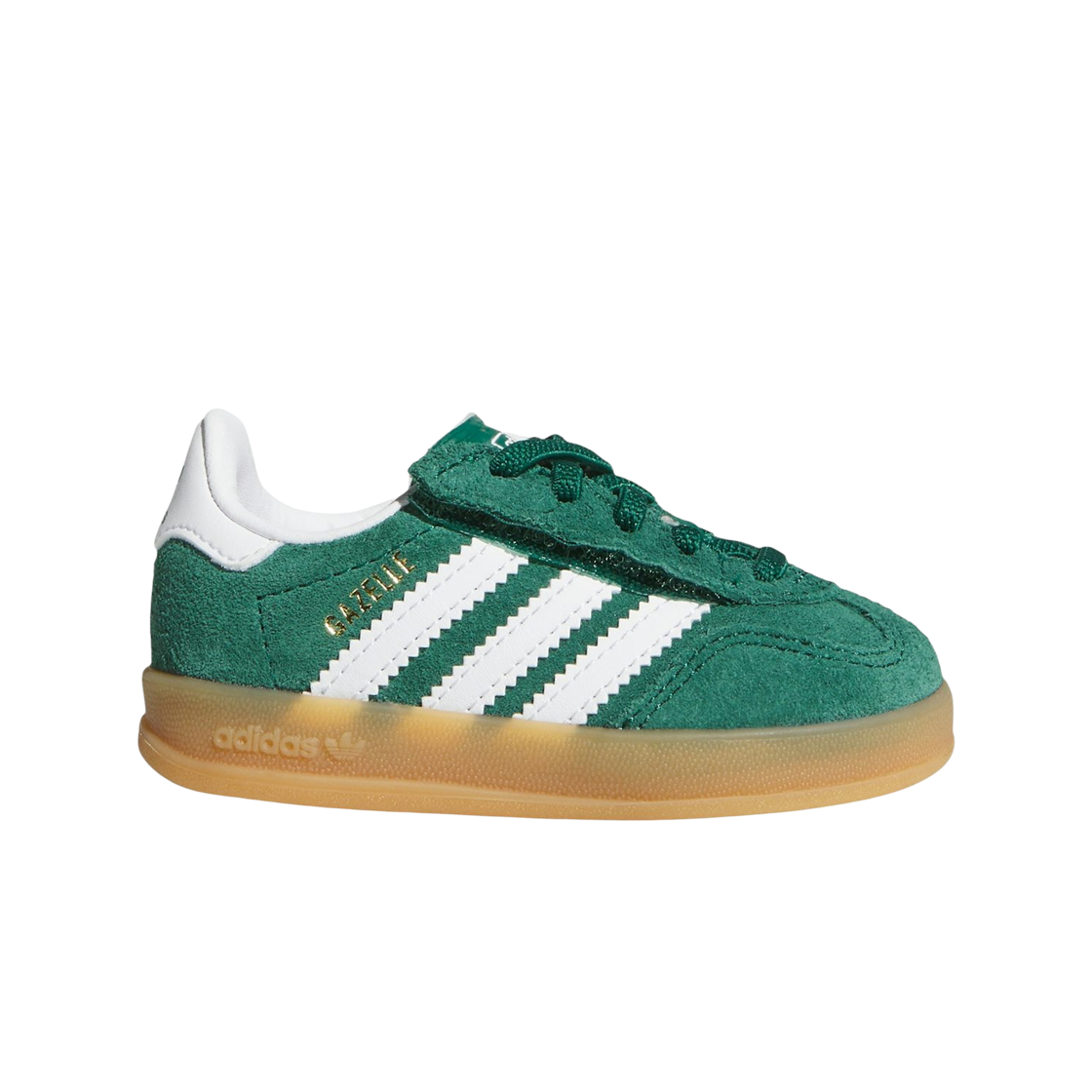 IH9130 (Infant) Adidas Gazelle Indoor Comfort Closure Elastic Lace Collegiate Green Cloud White