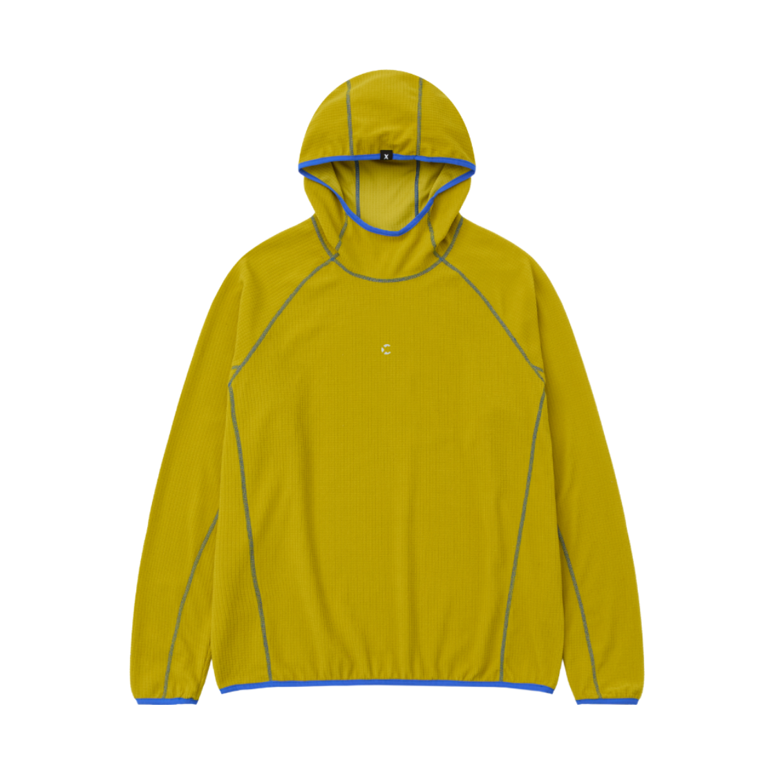 챕터엑스 그리드 텍스쳐 트레킹 후디 옐로우(Chapter.X Grid Texture Trekking Hoodie Yellow)