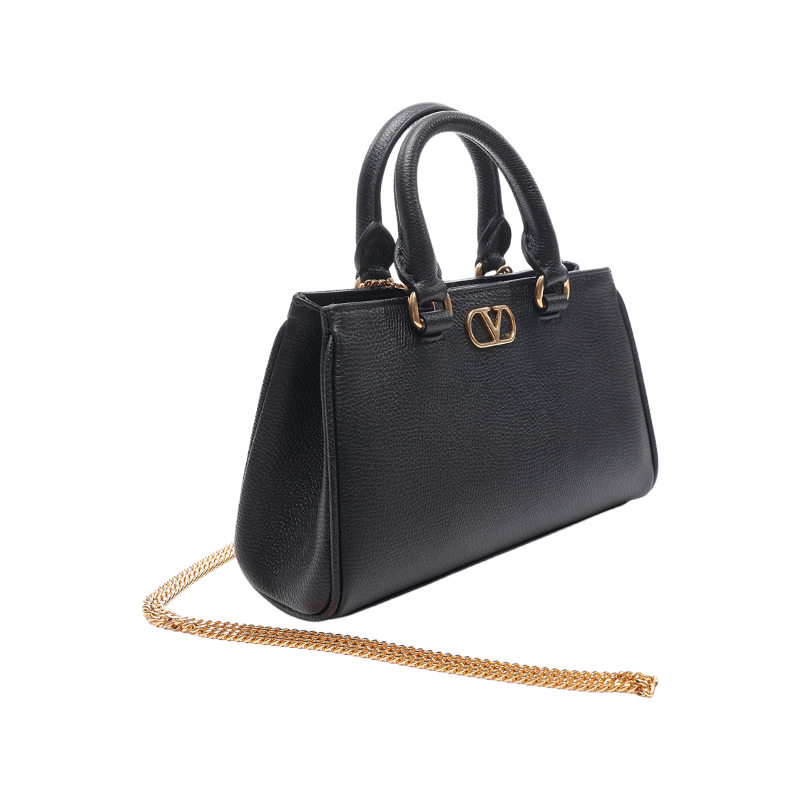 [15% 쿠폰] 발렌티노 브이로고 시그니처 레더 토트백 블랙 골드([15% 쿠폰] Valentino Vlogo Signature Leather Tote Bag Black Gold) - 3