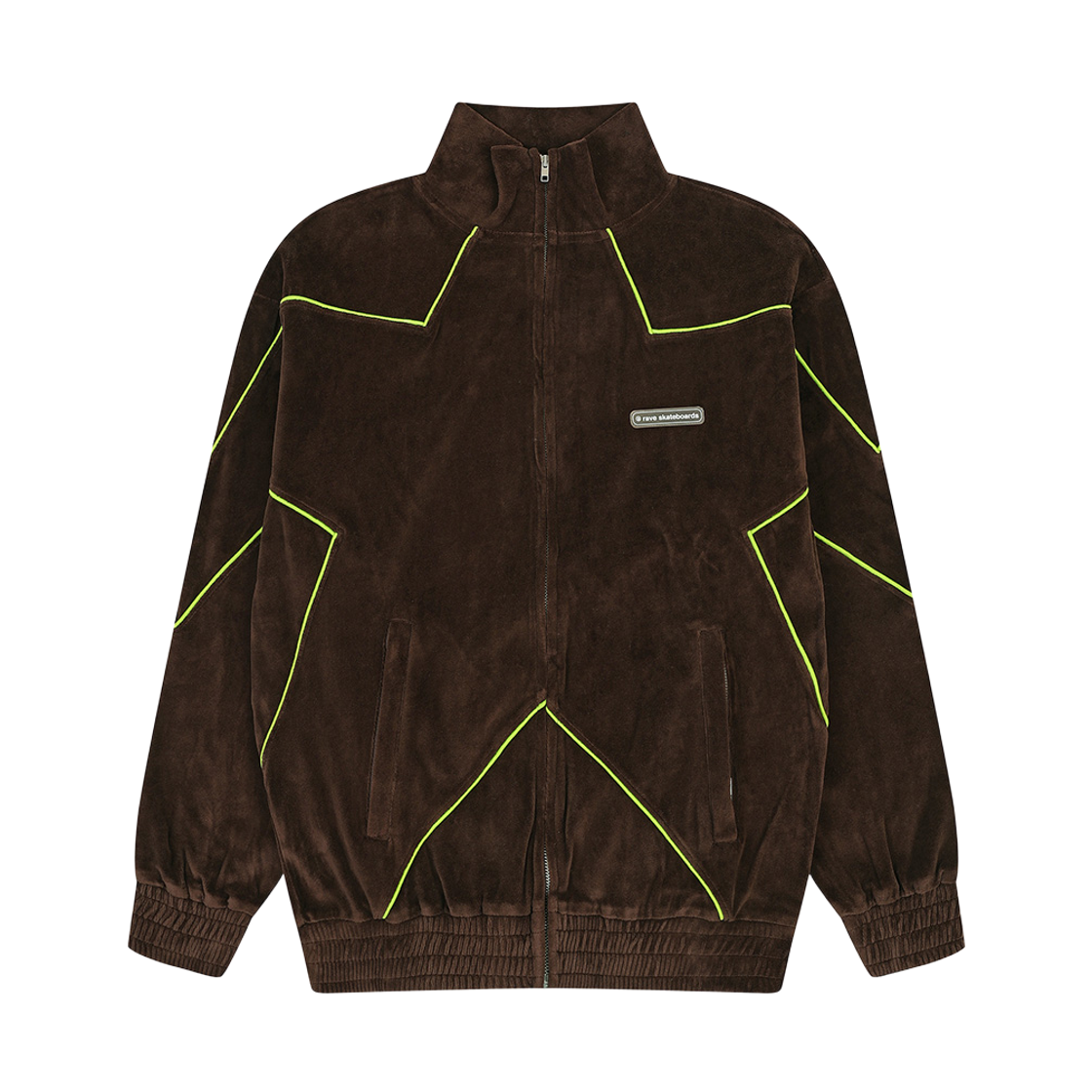 피어 레이브 스케이트보드 크리시벨벳 트랙수트 브라운(PEER Rave Skateboards Chrissyvelvet Tracksuit Brown)
