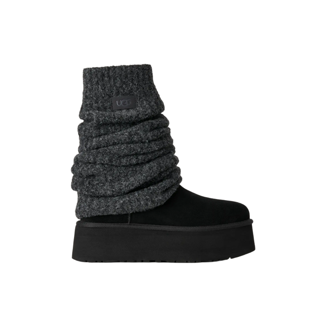 1178990-BLK (W) UGG Classic Mini Dipper Legwarmer Boots Black