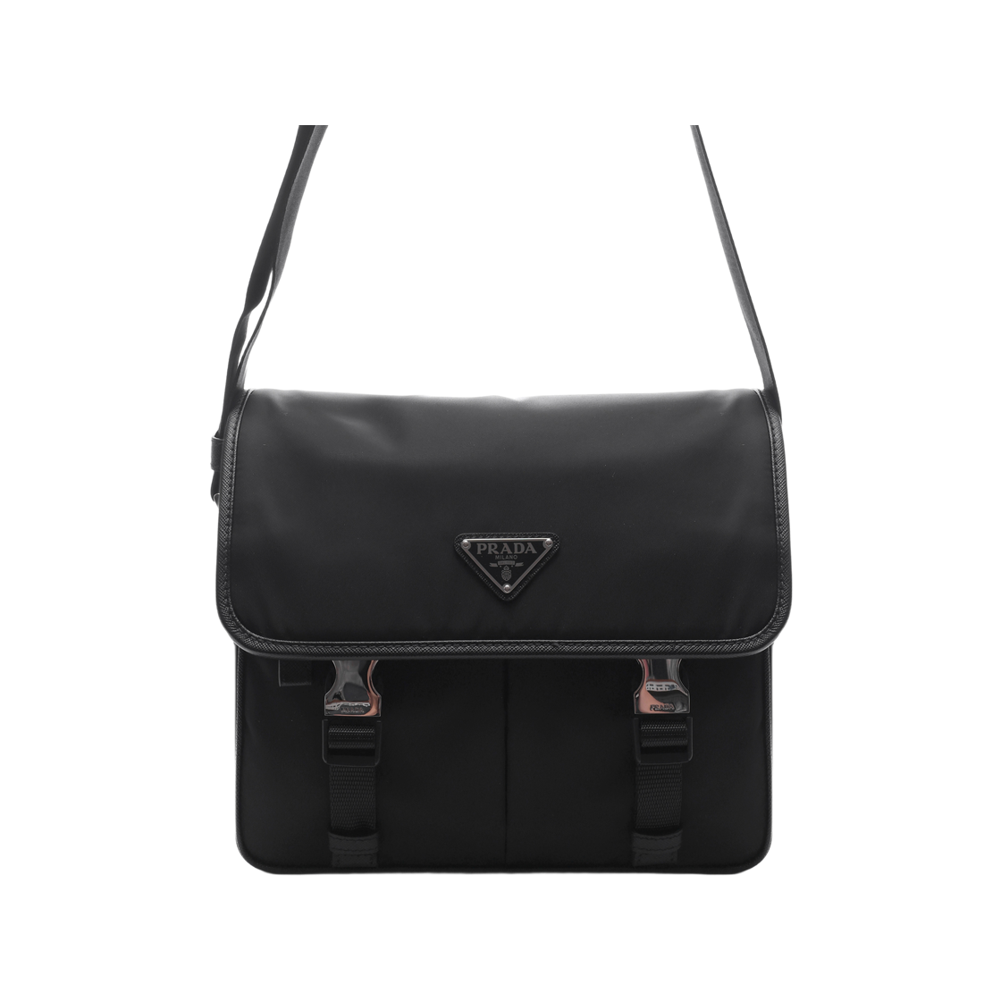 [15% 쿠폰] 프라다 리나일론 사피아노 레더 숄더백 블랙([15% 쿠폰] Prada Re-Nylon and Saffiano Leather Shoulder Bag Black) - 2