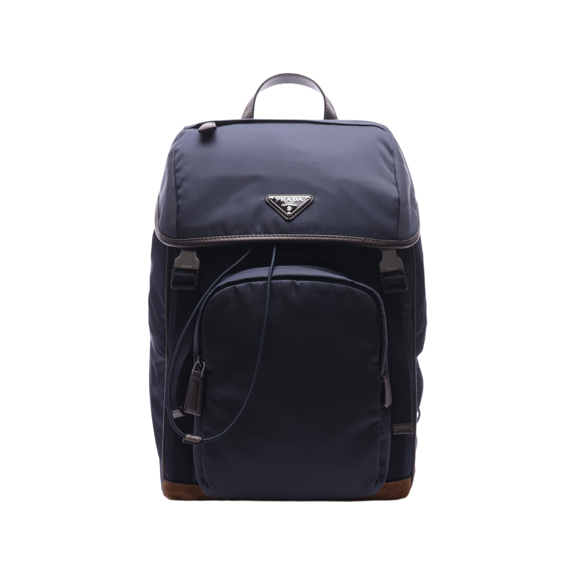 2VZ135 384 F0C1B V HYF [15% 쿠폰] Prada Re-Nylon and Leather Backpack Blue Coffee