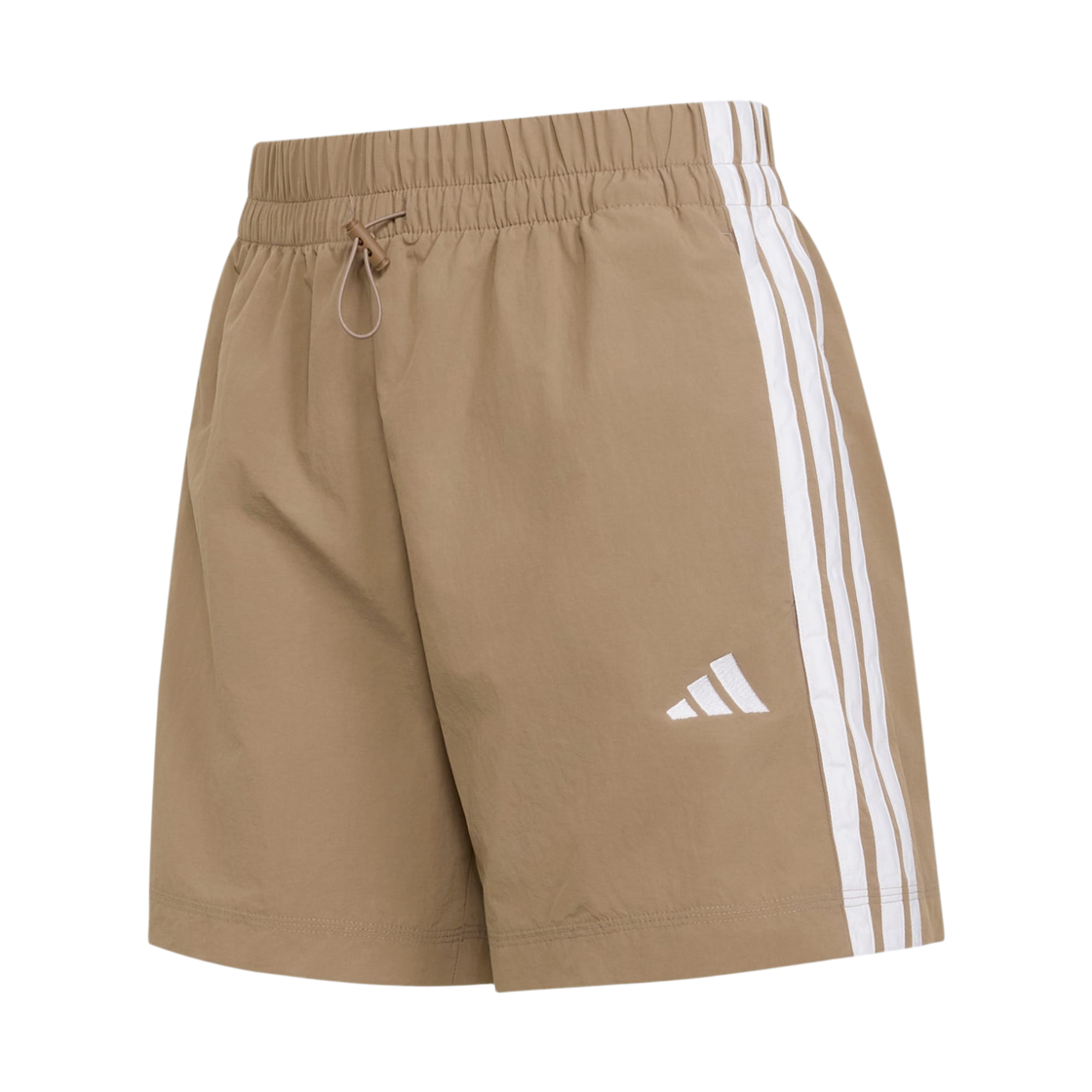KF8293 (W) Adidas Essentials 3-Stripes Lifestyle Woven Shorts Khaki Six White - KR Sizing
