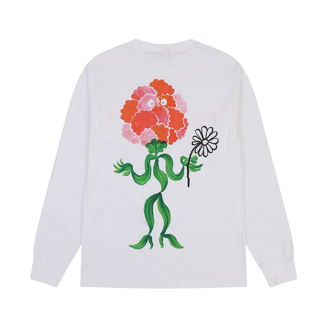 피어 리셉션 롱 슬리브 티 B-플라워 코튼 싱글 저지 화이트(PEER Reciption LS Tee B-Flower Cotton Single Jersey White) - 2