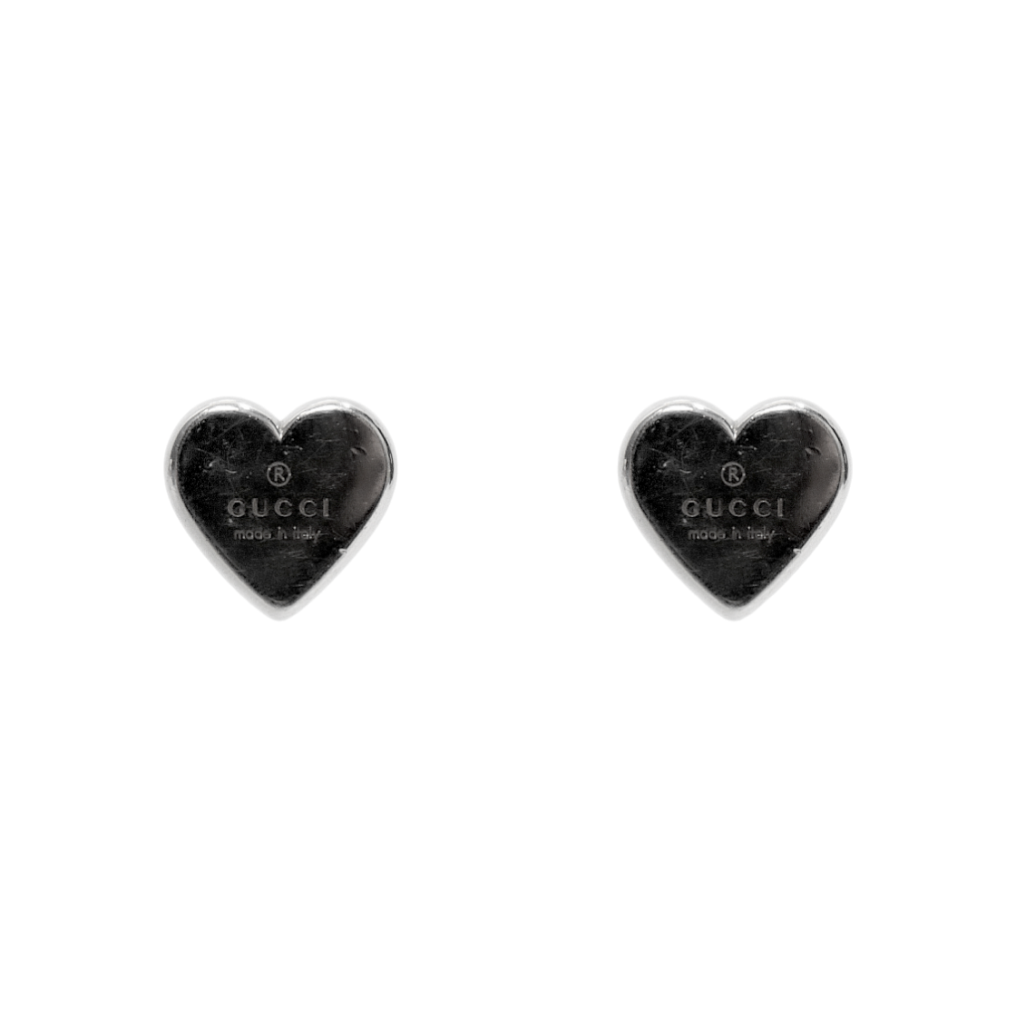 IT67TWQDSANL Gucci Heart Silver Earrings