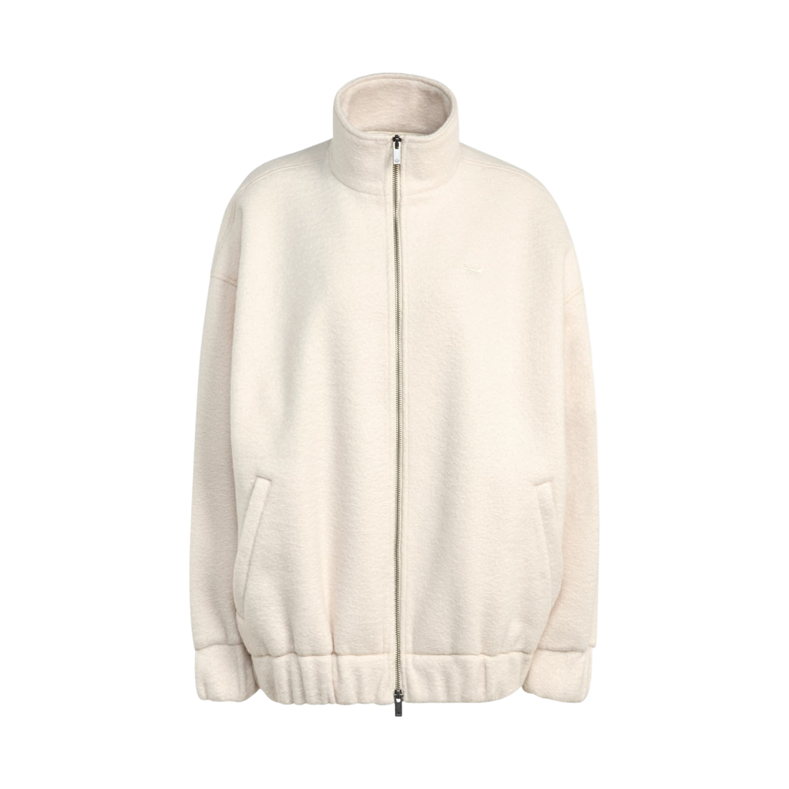 KF2316 (W) Adidas Fleece Full Zip Jacket Wonder White - KR Sizing