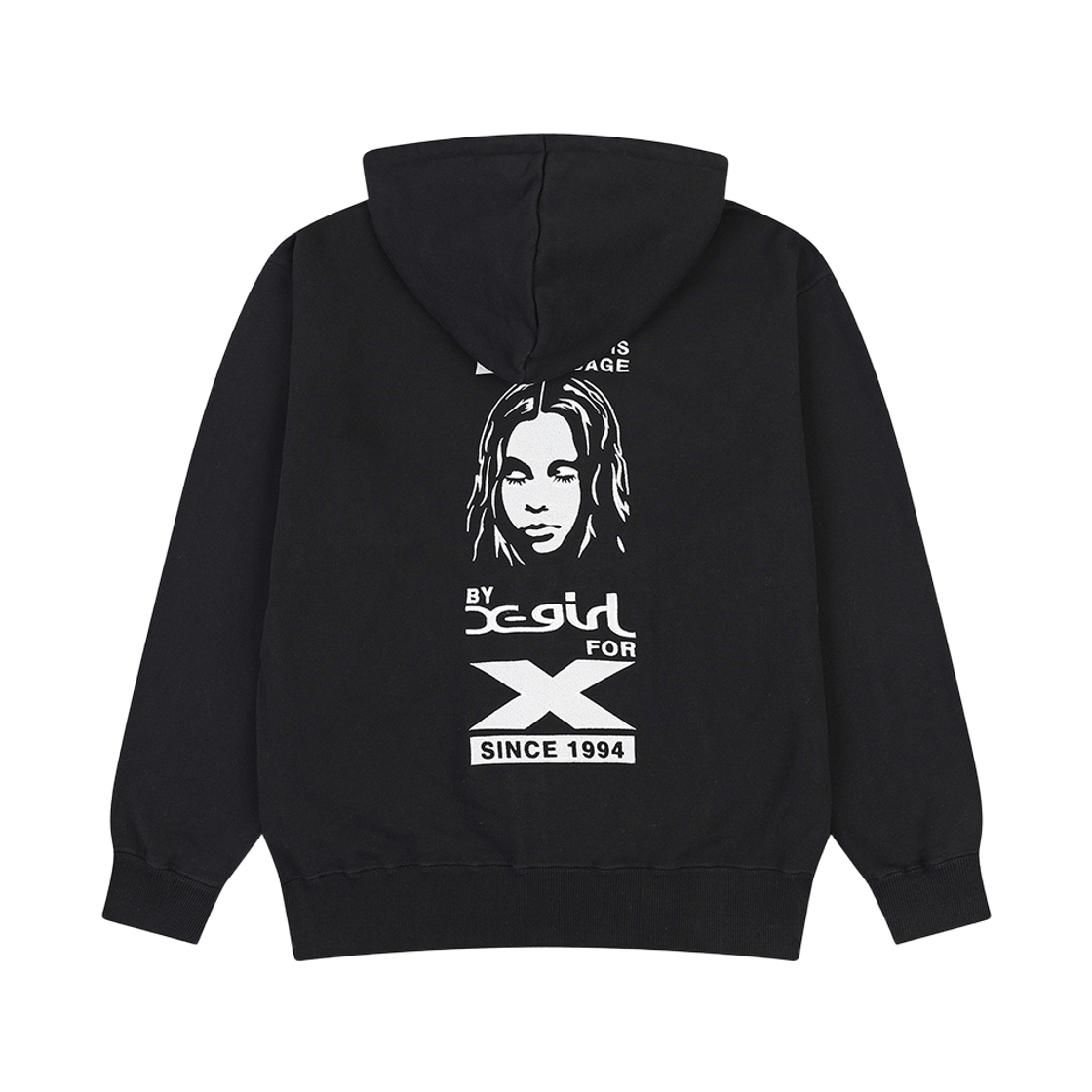 피어 엑스걸 바이 엑스걸 포 엑스 집업 스웨트 후디 블랙(PEER X-girl By X-girl For X Zip Up Sweat Hoodie Black) - 2