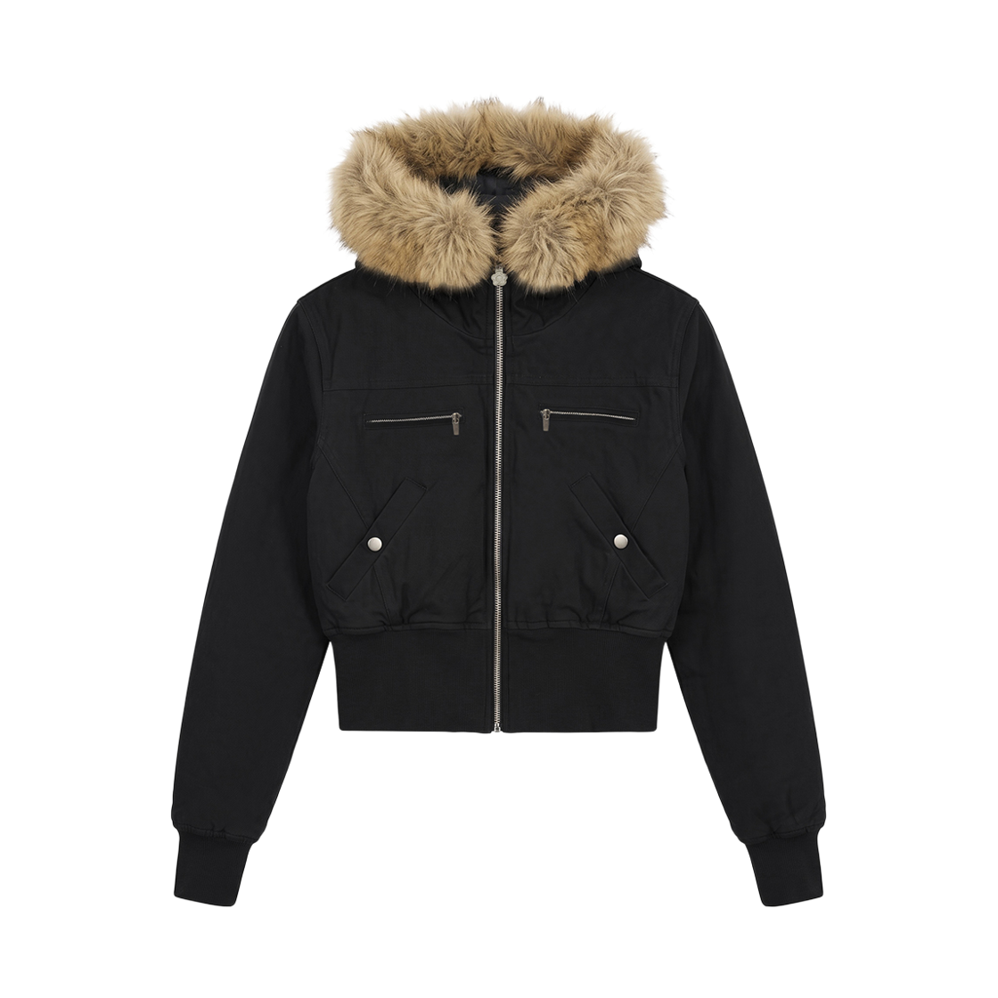 RS26WJP101BLK Rosefrantz Fur-Trimmed Padded Jumper [Black]