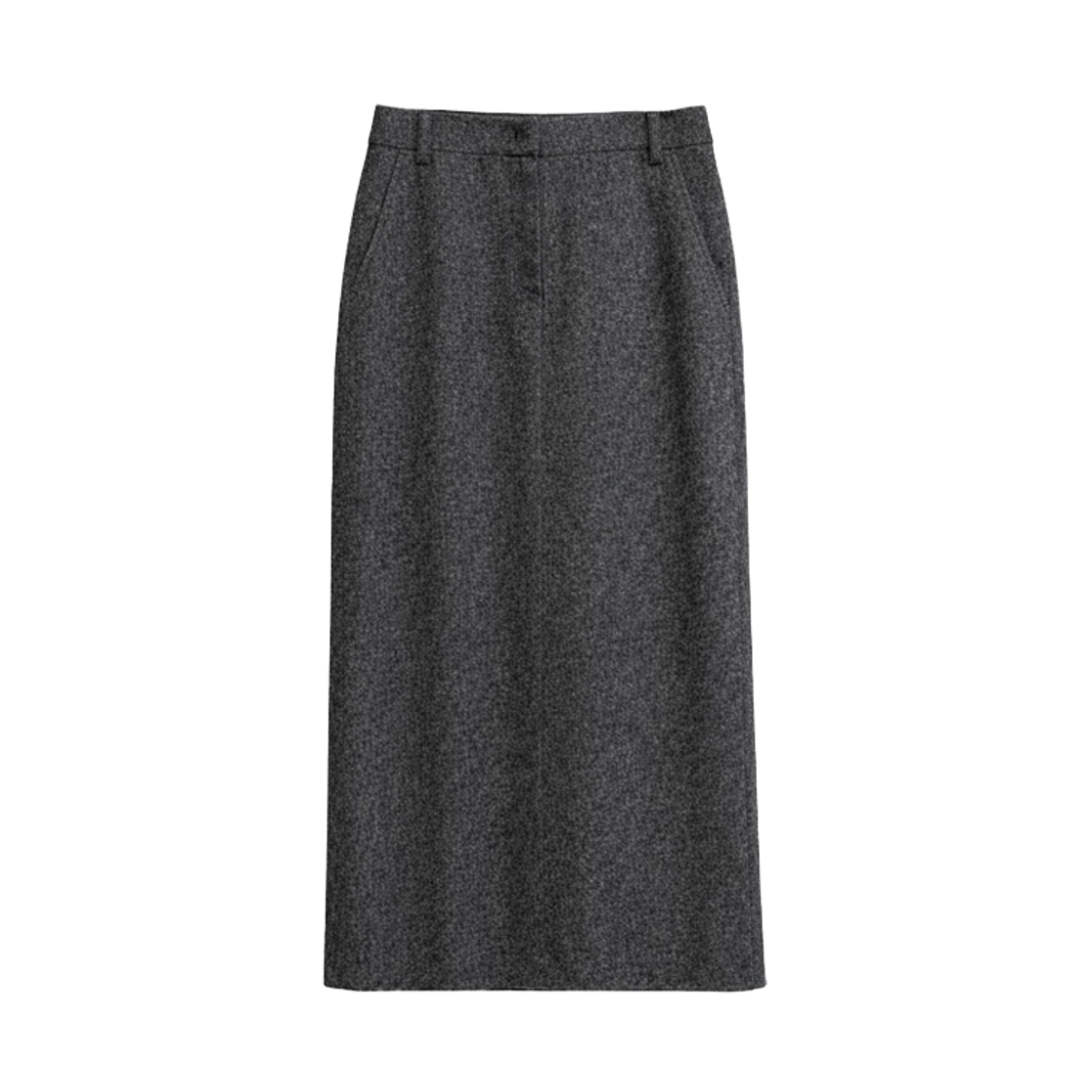 F263SK04 FRITUR Classic Tailored Wool Skirt Grey_F263SK04