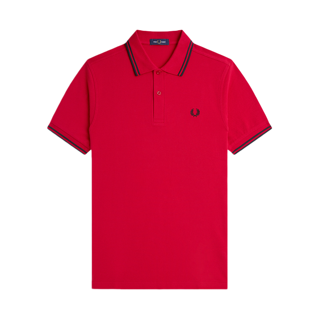 프레드페리 M3600 트윈 팁 프레드페리 셔츠 잉글리쉬로즈레드/블랙(Fred Perry M3600 Twin Tipped Fred Perry Shirt English Rose Red/Black)